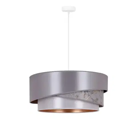Svietidlá  - Luster na lanku KOBO 1xE27/15W/230V pr. 45 cm strieborná/zlatá 600217
