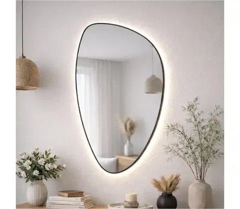 Svietidlá Baltica Design-LED Zrkadlo s podsvietením STONE FLUID 15W/230V 4500K 92x55 cm IP65 čierne 5904107932682