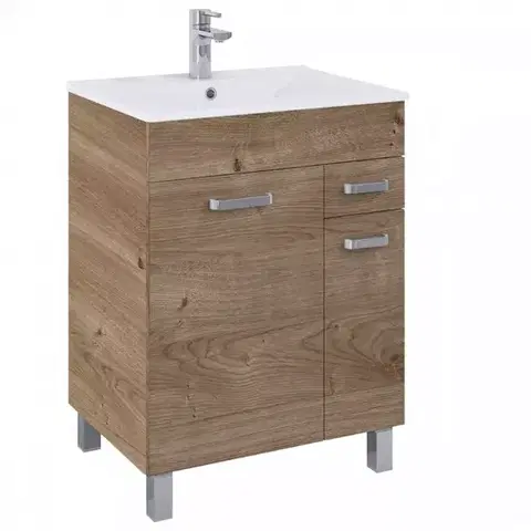 Nábytok do kúpeľne Kúpeľňová zostava Uno 60 2D1S dub canela