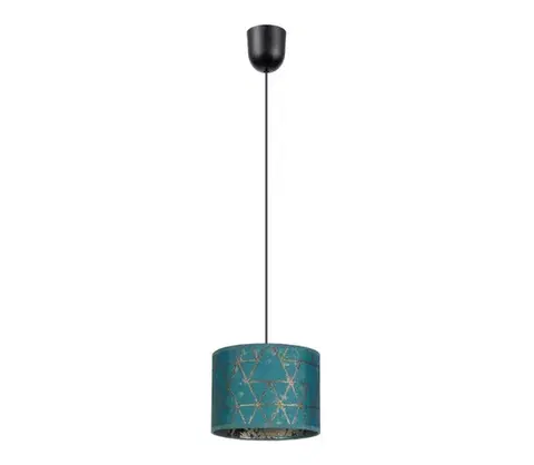 Svietidlá  Luster na lanku REZO 1xE27/60W/230V tyrkysová 0024