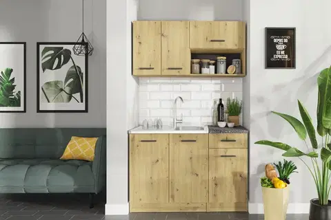 Kuchynské linky Malá kuchyňa NIKA 120, artisan