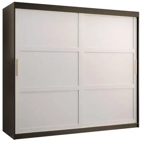 Šatníkové skrine Skriňa Amiro 1 200 čierny/biely