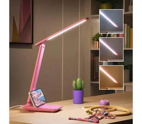 Lampy BRILAGI - LED stmievateľná stolová lampa MODO LED/7W/230V 3000/4000/6500K ružová 004979