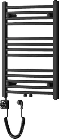 Radiátory do kúpeľne MEXEN/S - Ares radiátor + vykurovacia tyč 700 x 500 mm, 300 W, čierna W102-0700-500-6300-70