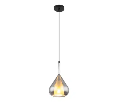 Svietidlá Globo 15542 - Luster na lanku GEEKY 1xE27/60W/230V pr. 20 cm čierna 15542