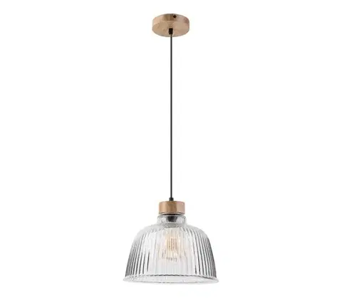 Svietidlá  Luster na lanku ASTA 1xE27/60W/230V pr. 28 cm dub LM-1.314/DĄB