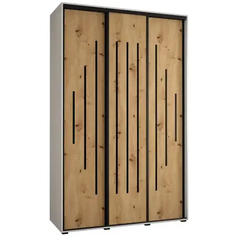 Šatníkové skrine Skriňa 45 Canaris 12 170 biela/artisan/čierna