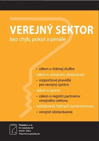 Zákony, zbierky zákonov Verejný sektor bez chýb, pokút a penále