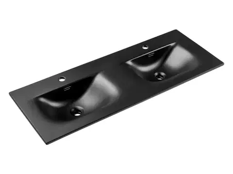 Umývadlá ArtCom Keramické umývadlo SKY1 120D | čierny mat 120 cm