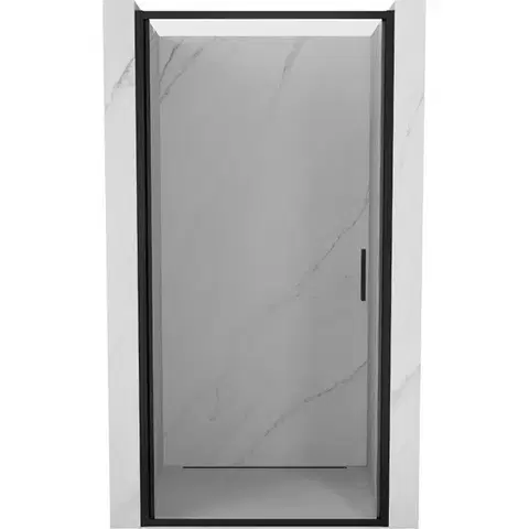 Sprchovacie kúty MEXEN - Exo sprchové dvere krídlové 75, transparent, čierna 817-075-000-70-00