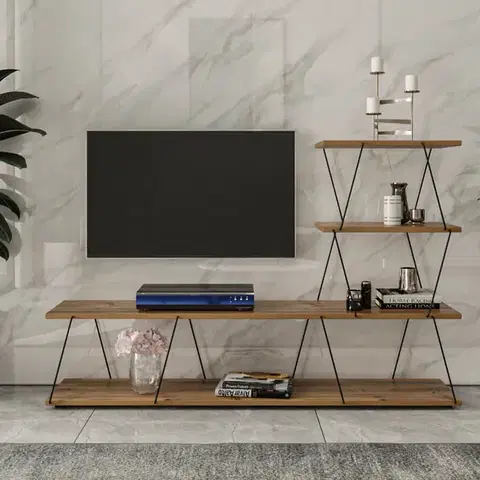 TV stolíky QUIZ štýlový TV stolík, borovica