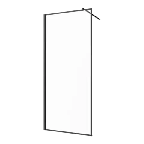 Sprchovacie kúty INVENA - Walk-in II 100x200cm, rámček 8mm shiny-glass, čierna AK-32-108-S