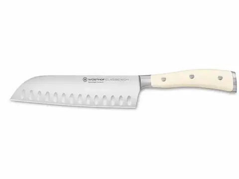 Kuchynské nože WÜSTHOF Japonský nôž Santoku Wüsthof CLASSIC IKON créme 17 cm 4176-0