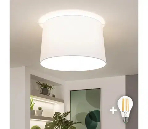 Svietidlá BRILAGI - LED prisadený luster CERIA 1xE27/40W/230V pr. 45 cm biela BG3991+EG781041