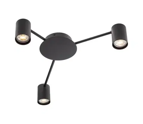 Svietidlá Redo 01-4050 - Bodové svietidlo NOA 3xGU10/10W/230V čierna 01-4050