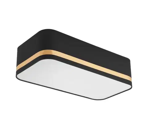 Svietidlá  Stropné svietidlo SIRJA SQUARE STRIPE 2xE27/15W/230V čierna/zlatá LM-2.213/CZARNY