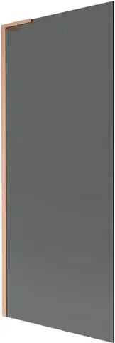 Sprchové dvere MEXEN/S - Next L vaňová zástena FIX 80 x 150, grafit, meď kartáčovaná 895-080-000-03-40-65