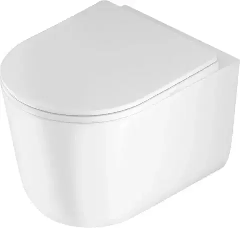 Záchody LaVilla WC misa závesná JASMIN Rimless TORNADO - set vrátane sedátka SLIM softclose CDJD6ZPW
