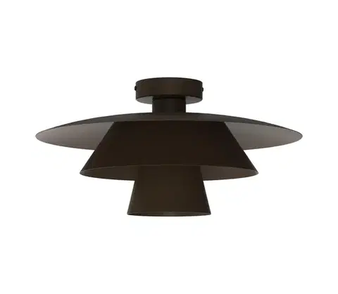 Svietidlá  Stropné svietidlo PLATO 1xE27/15W/230V pr. 32 cm hnedé 5750