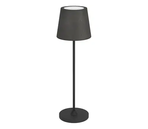 Lampy Eglo 75938 - LED stmievateľná nabíjateľná stolná lampa LEONERO LED/3,8W/5V 2000 mAh čierna 75938