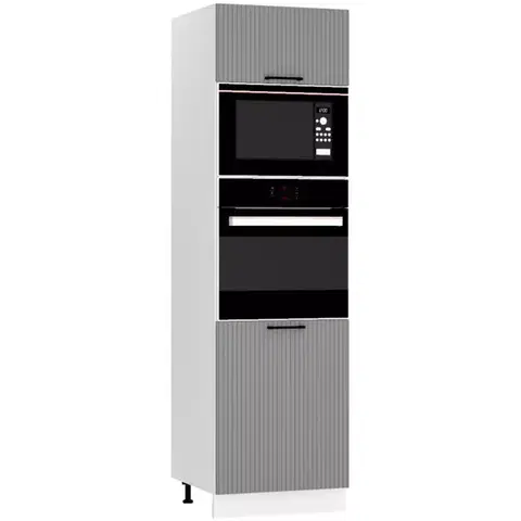 Kuchynské skrinky stojace Skrinka do kuchyne  Kate d60pk mv 2133 pl šedá mat