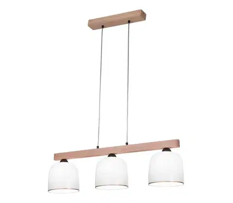Svietidlá Kolarz A1352.83.Au - Luster na lanku NONNA 3xE27/60W/230V dub/biela/zlatá A1352.83.Au