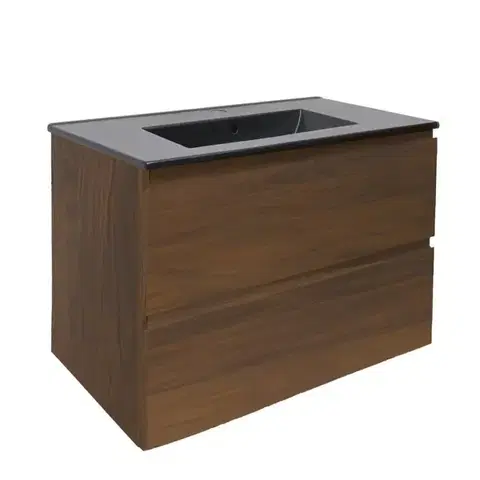 Kúpeľňový nábytok Kúpeľňová skrinka s umývadlom SAT B-Way 79x50x45 cm orech mat BWAY280NUTU4B BWAY280NUTU4B