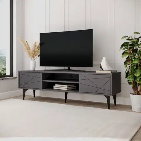 TV stolíky TV stolík Brendon - Anthracite