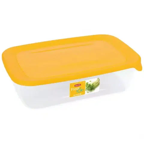 Dekorácie a bytové doplnky Obdĺžniková nádoba na potraviny. Fresh&Go 182300 žltá/transparentná
