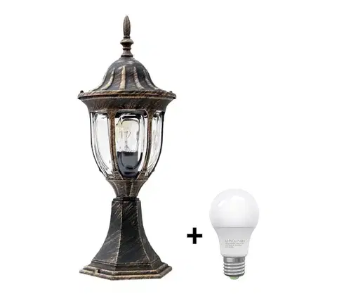 Záhradné lampy  LED vonkajšie svietidlo FLORENCJA 1xE27/10W/230V IP43 SA0392+BG0208
