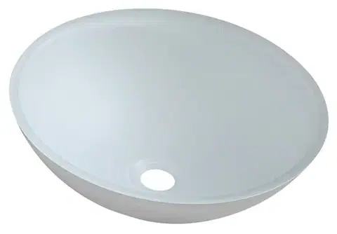Umývadlá SAPHO - TELICA sklenené umývadlo na dosku priemer 42cm, biela mat TY181W