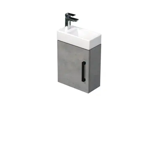 Kúpeľňový nábytok Kúpeľňová skrinka s umývadlom SAT Cube Way 40x47,5x20 cm betón mat CUBE320401DCBE CUBE320401DCBE