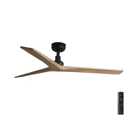 Ventilátory FARO Barcelona FARO 34283 -Stropný látor KLIM M borovica/čierna pr. 125 cm+dálkové ovládanie 34283