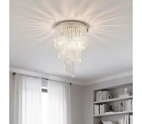 Svietidlá Ideal Lux - Krištáľový prisadený luster CARLTON 12xE14/40W/230V chróm 168937