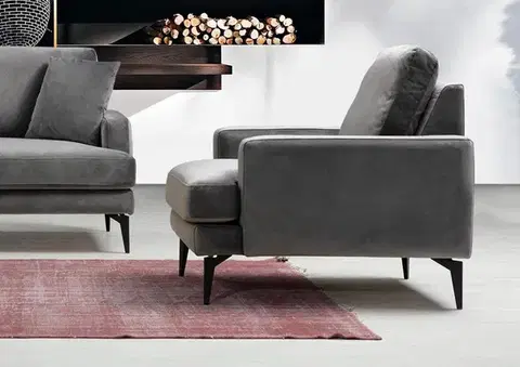 Kreslá Kreslo ušiak Papira Armchair - Anthracite