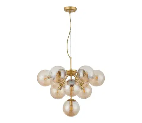 Svietidlá Redo 01-2940 - Luster na lanku AGAPE 10xE14/28W/230V zlatá 01-2940