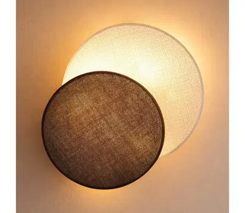 Svietidlá BRILAGI - Nástenné svietidlo CIRCLES 1xE27/60W/230V pr. 35 cm krémová/hnedá 8590828052814