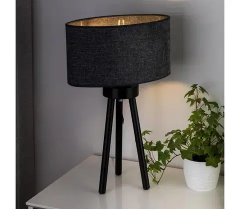 Lampy  - Stolná lampa OVAL 1xE27/15W/230V pr. 30 cm šedá 603546
