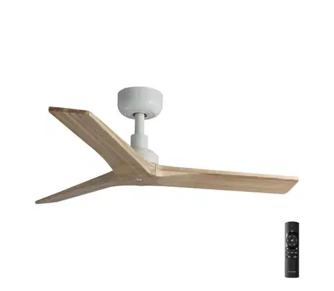 Ventilátory FARO Barcelona FARO 34281 -Stropný látor KLIM S borovica/biela pr. 92,5 cm+dálkové ovládanie 34281