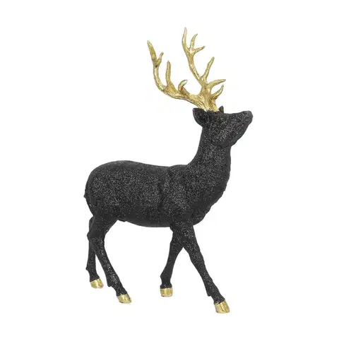 Vianočné dekorácie Dekorácia Deer 32x12x40 cm black