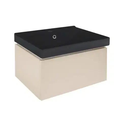 Kúpeľňový nábytok Kúpeľňová skrinka s umývadlom SAT Feel 60x30x46 cm pieskovo béžová mat SATFEEL60BEU1MB SATFEEL60BEU1MB