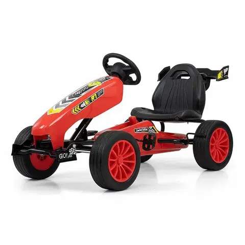Detské vozidlá a príslušenstvo Milly Mally Štvorkolka Go-kart Rocket, červená