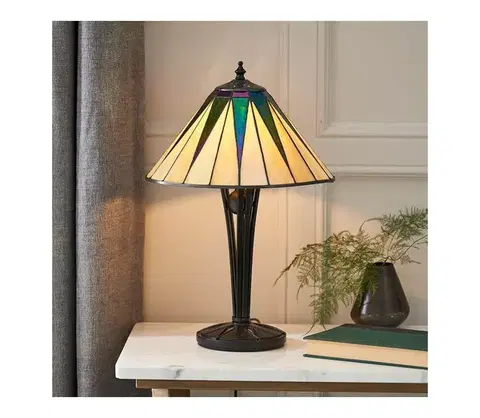 Lampy Endon 70367 - Stolná lampa Tiffany DARK STAR 1xE14/40W/230V, priemer 30 cm 70367