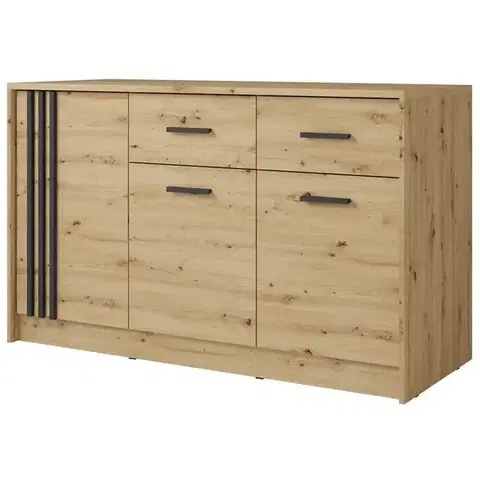 Komody so zásuvkami a dvierkami Komoda Canada Cd-4   Artisan  U. Čierna