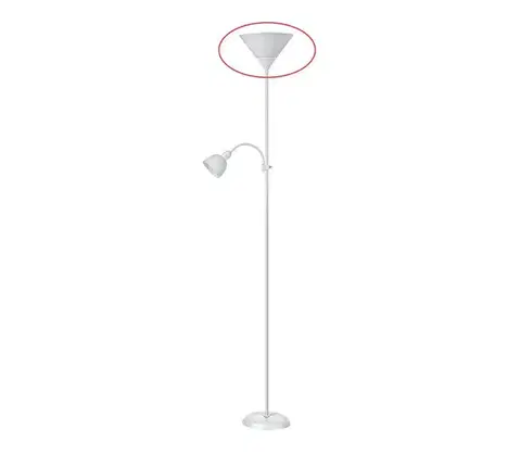 Lampy Rabalux 4061 - Náhradné tienidlo k stojacej lampe ACTION E27 veľké biela 9872