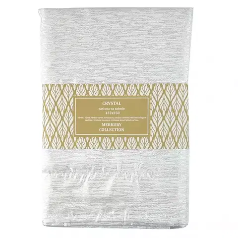 Hotové závesy na páske Záves na páske Crystal 135x250 biela Merkury Home