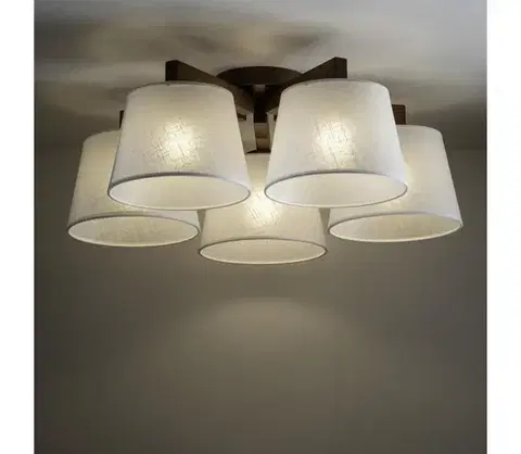 Svietidlá BRILAGI - Prisadený luster LATTE 5xE27/15W/230V borovica/biela 11579