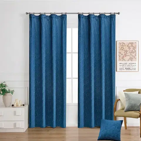 Závesy do spálne Záves na páske Rosalia VET449/5/210GSM 140x180 granátová