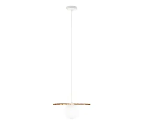 Svietidlá  Závesný luster SUNPLISS na lanku 1xG9/10W/230V pr. 30 cm zlatá/krémová W-KM 308080/1 SAND+GO