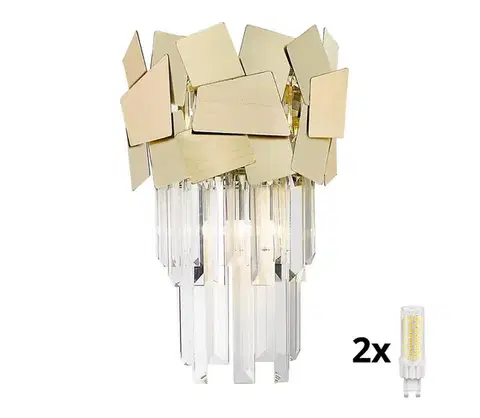 Svietidlá BRILAGI - LED Krištáľové nástenné svietidlo MIRAGE 2xG9/42W/230V BG-W0506-02A-B5E3